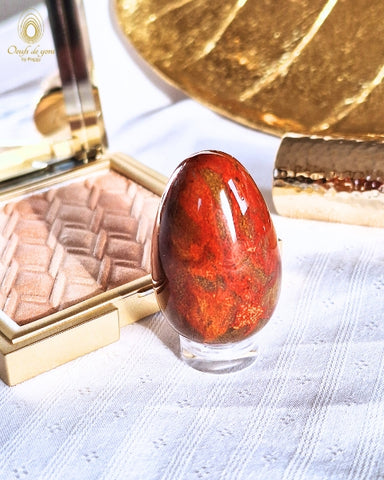 Œuf de yoni Prestige - Jaspe multicolore Madagascar moyen non troué