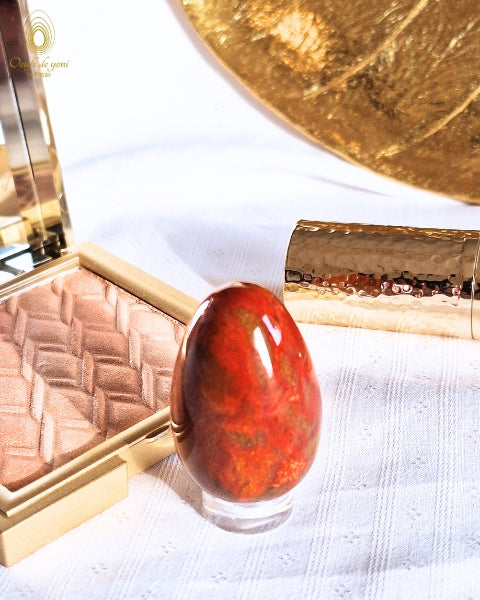 Œuf de yoni Prestige - Jaspe multicolore Madagascar moyen non troué