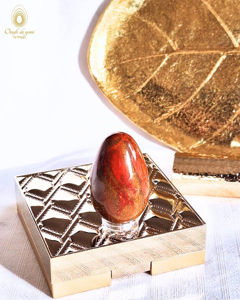 Œuf de yoni Prestige - Jaspe multicolore Madagascar moyen non troué