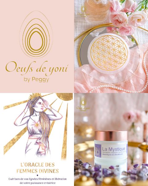 Coffret Oracle - L'Oracle des Femmes Divines, La bougie Mystique, le grand rond de rechargement quartz cristal fleur de vie
