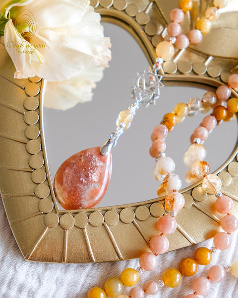 Mala by Peggy - Collection Chakras - chakra du plexus solaire - pierre de soleil - citrine - aventurine jaune