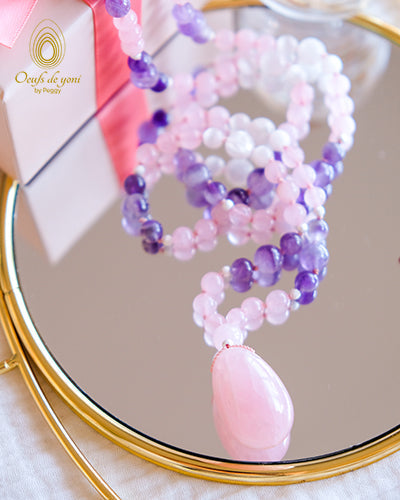 Mala-delicatesse-quartz-rose-amethyste-selenite-pendentif-oeuf-yoni-2