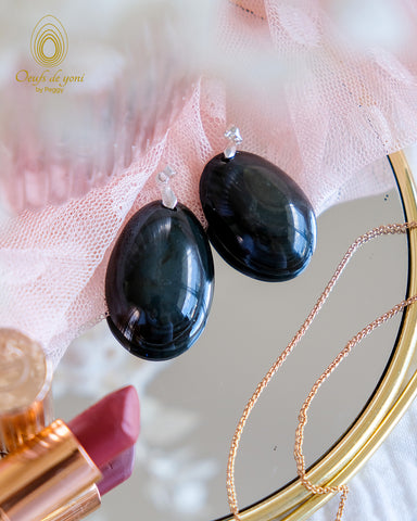 Pendentif "fait en France" - Pendentif céleste - Obsidienne œil céleste